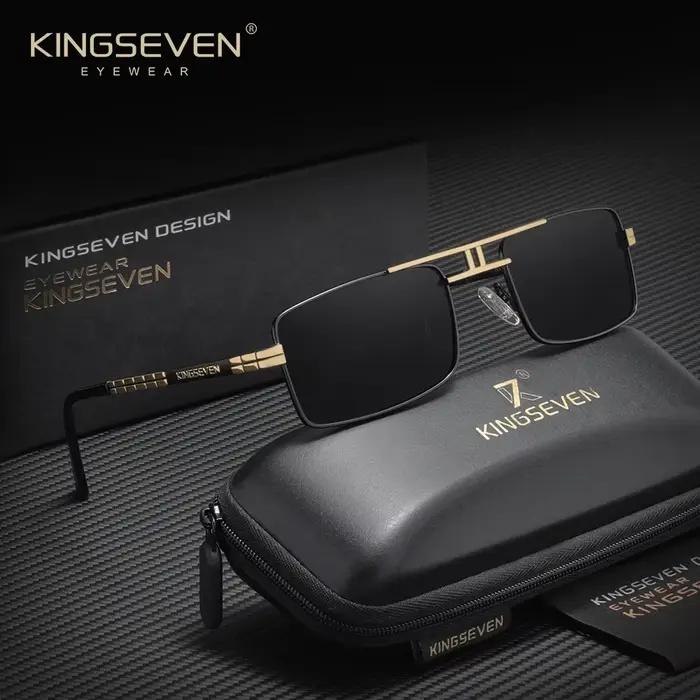 KINGSEVEN Lunettes de soleil vintage populaires unisexe, décontractées, pour la conduite en extérieu