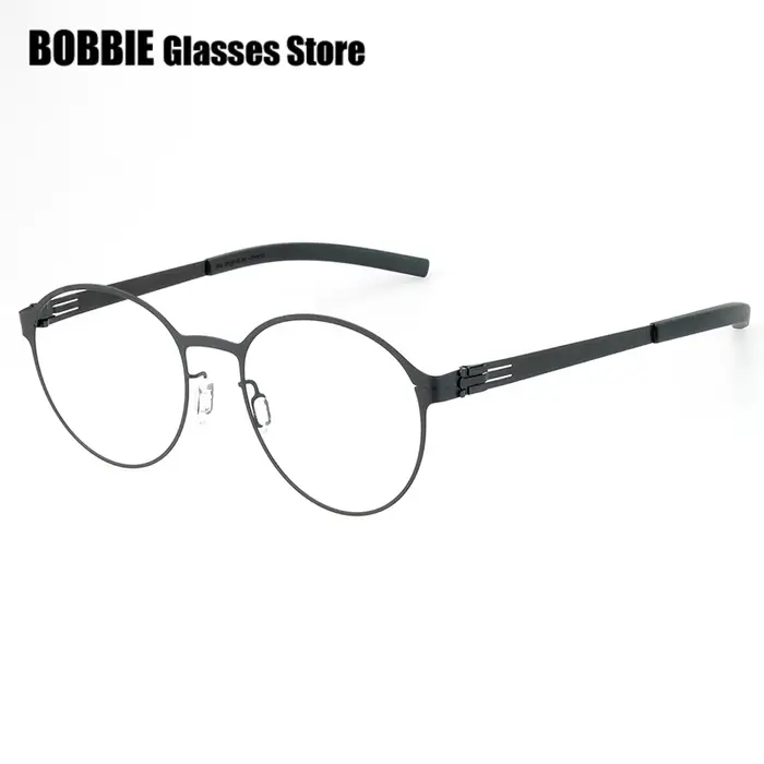 Allemagne lunettes rondes cadre sans vis alliage ultraléger classique affaires hommes femmes lunette