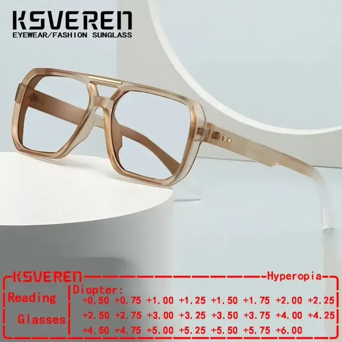 Lunettes de lecture carrées rétro de haute qualité pour femmes et hommes
