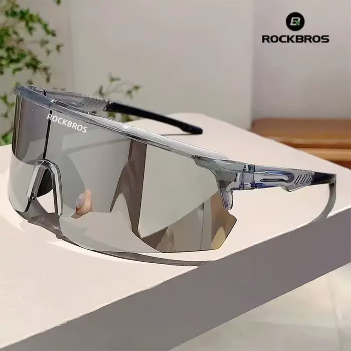 Lunettes de sport colorées et résistantes au vent ROCKBROS tout-en-un, lunettes de soleil anti-éblouissement pour sports de plein air, alpinisme et randonnée