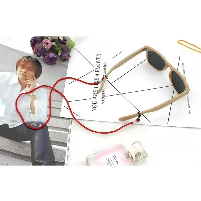 12 pièces-1ensemble lunettes lanière mode coloré Nylon