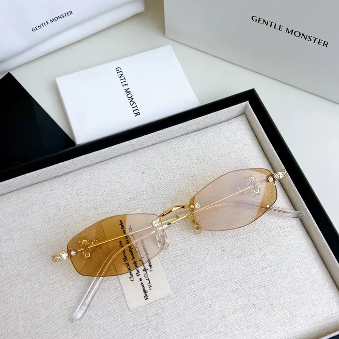 GENTLE MONSTER Glitz Lunettes de soleil tendance sans monture pour hommes