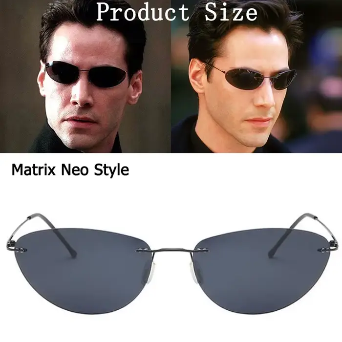 Mise à niveau Cool Matrix Smith Style lunettes De soleil polarisées ultralégères sans monture hommes