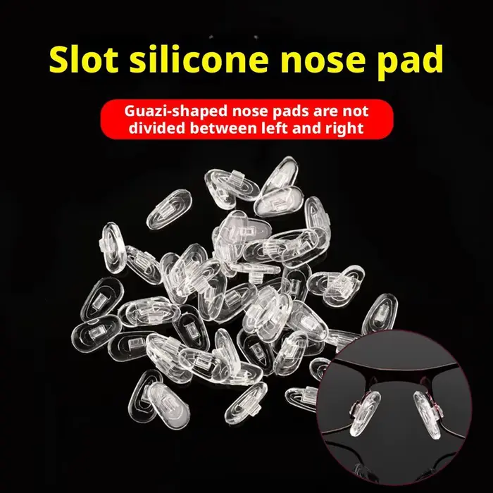 5 paires de coussinets de nez en silicone de qualité supérieure pour lunettes – coussin d'air souple