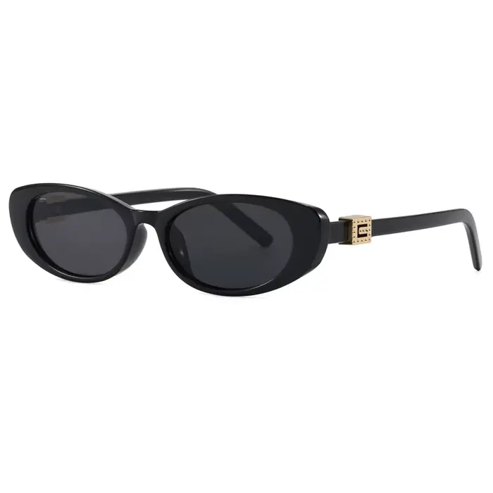 Lunettes de soleil ovales à rivets de haute qualité, style vintage simple, pour femmes et hommes, lu