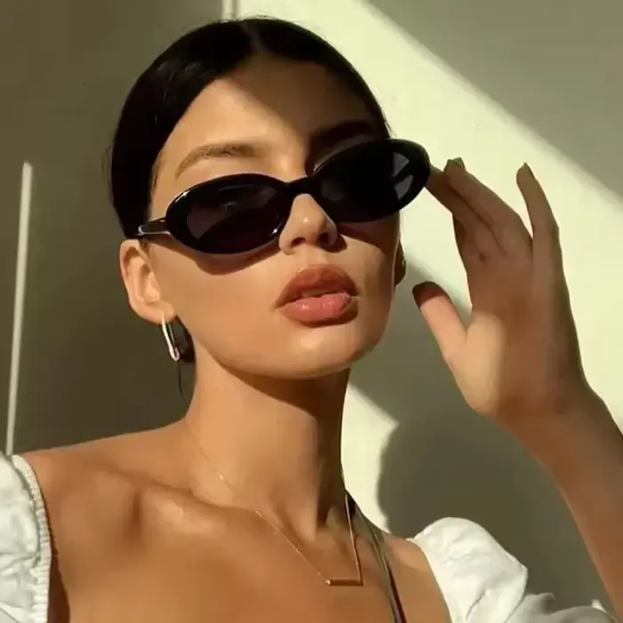 Lunettes de soleil ovales Vintage pour femmes