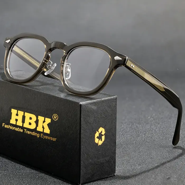 HBK rétro ovale lunettes montures lentilles transparentes hommes haute qualité TR-90 cadre