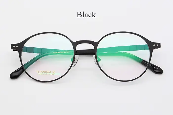 Monture de lunettes en titane pur pour hommes et femmes, rétro, ronde, Prescription, Vintage, myopie