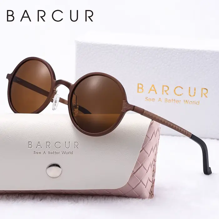 BARCUR-Lunettes de soleil polarisées en alliage d'aluminium et de magnésium pour hommes et femmes, l