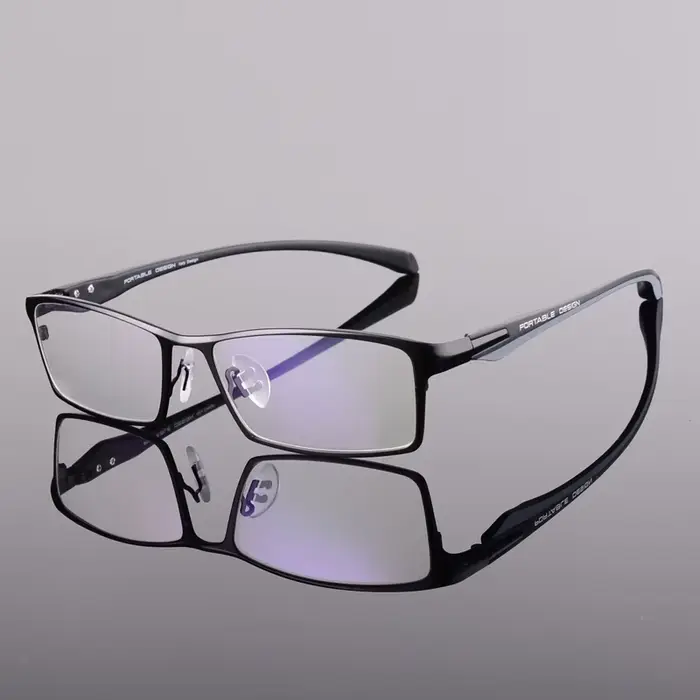 Monture de lunettes optiques en acétate d'alliage pour hommes