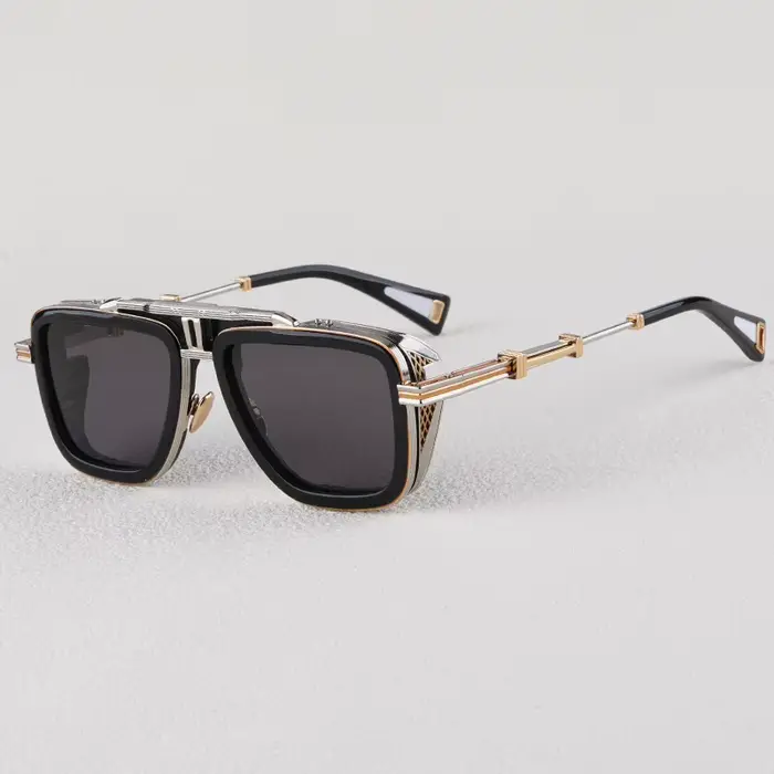 Gto – lunettes de soleil dégradées à monture épaisse en alliage carré pour hommes et femmes, marque 