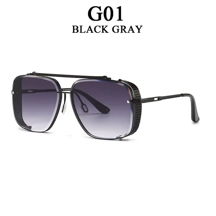 Nouvelles lunettes De Soleil Punk pour hommes mode carré Vintage Steampunk lunettes De Luxe Oculos D
