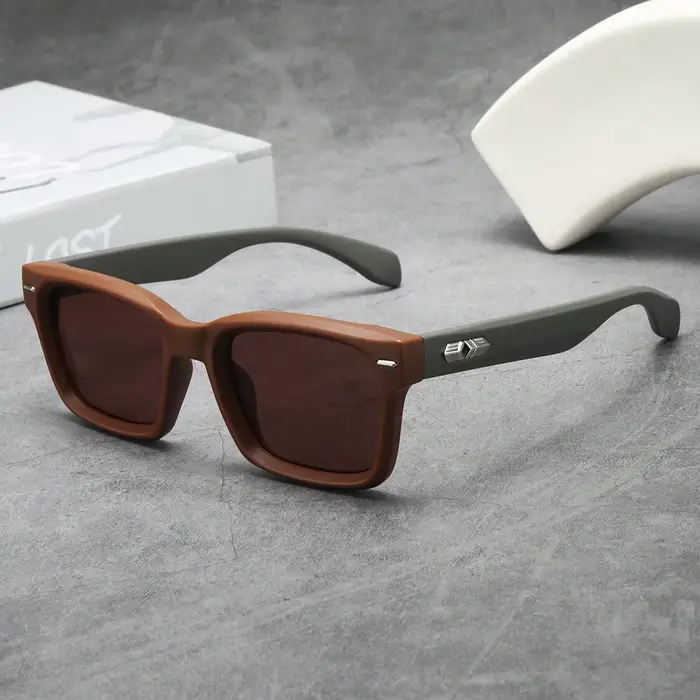 Ensemble de lunettes tendance pour hommes, monture carrée rétro, haut de gamme