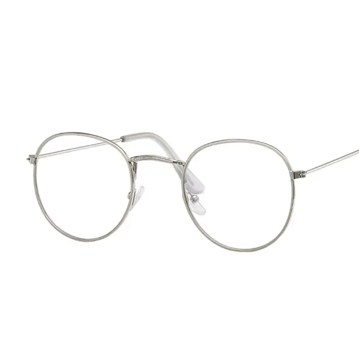 Lunettes ovales de styliste pour femmes, montures optiques rondes en métal, verres transparents, noi