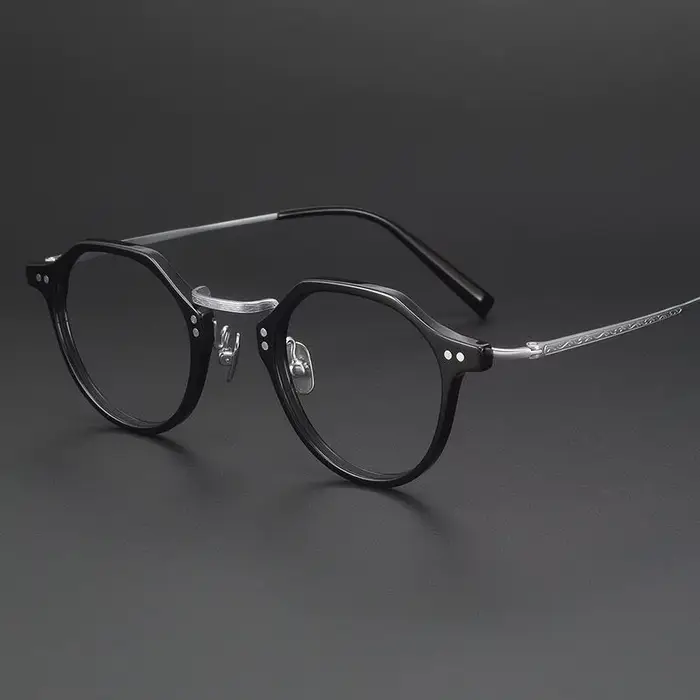 HONKAN – lunettes de créateur japonaises en acétate et titane pur, monture rétro de luxe, petites lu