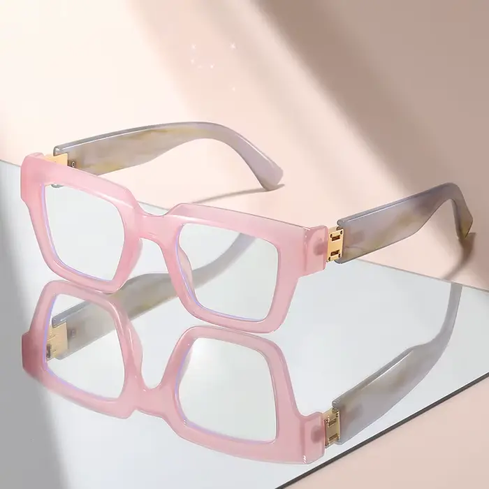 Lunettes rétro anti-lumière bleue à motifs de marbre pour hommes et femmes des marques de luxe europ