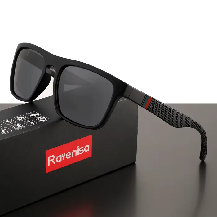 Ravenisa mode carré Vintage lunettes de soleil polarisées hommes femmes rétro conduite pêche lunette