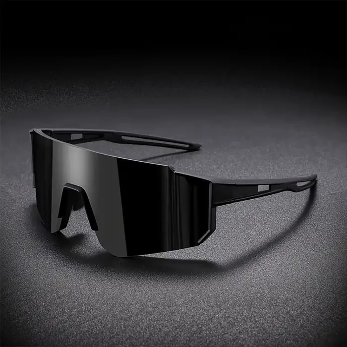 Lunettes de soleil de cyclisme surdimensionnées pour hommes, lunettes de vélo, lunettes anti-vent, v