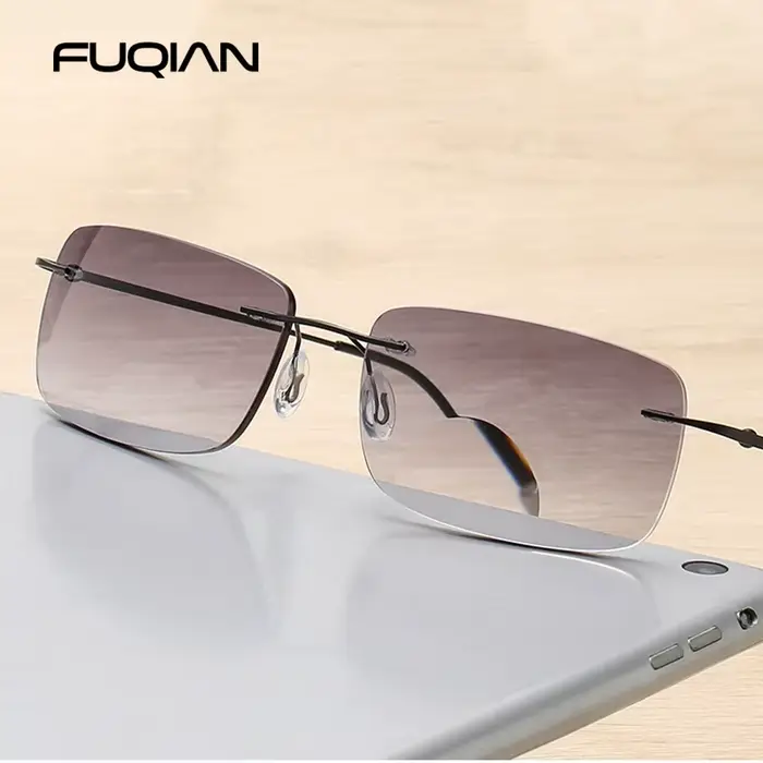 Lunettes de soleil de lecture sans monture pour hommes et femmes