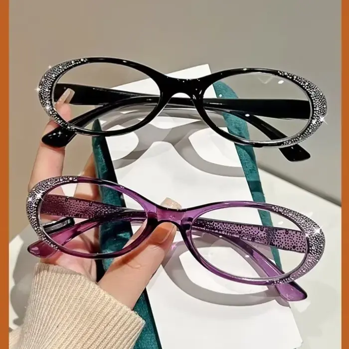 Lunettes de lecture de luxe en diamant pour femmes