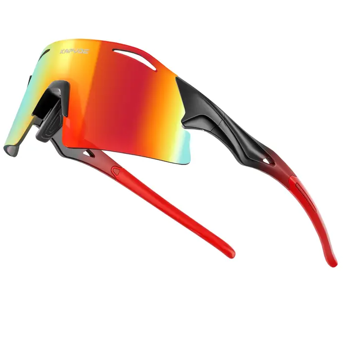 Kapvoe hommes femmes lunettes de cyclisme UV400 lunettes de soleil en plein air route vélo conduite 