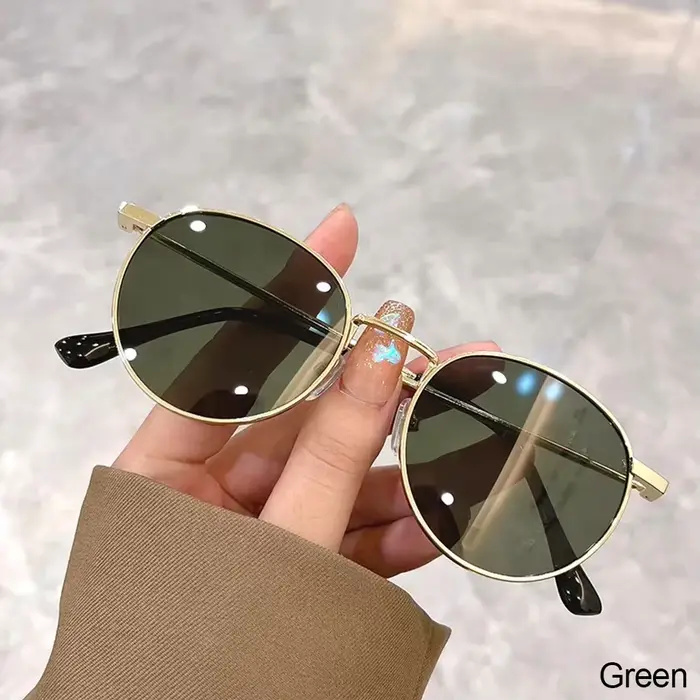 Lunettes de soleil rondes rétro pour hommes et femmes, lunettes de soleil à grand cadre, lunettes de