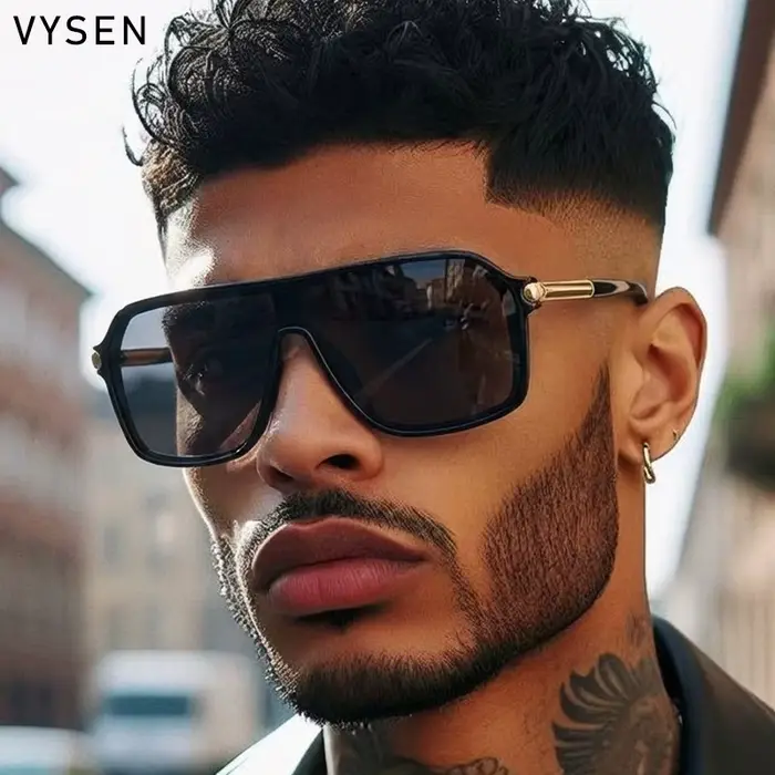 Steampunk une pièce bouclier lunettes de soleil hommes 2026 marque de luxe Vintage surdimensionné mé