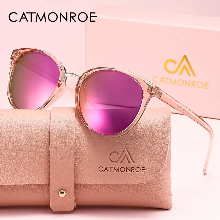 CATMONROE 1 pièces femmes lunettes de soleil couleur en option lentille ronde léger confort conduite