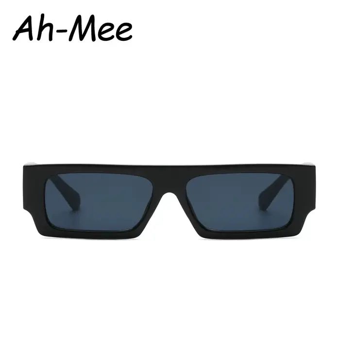 Mode petites montures lunettes de soleil carrées hommes femmes rétro nuances Rectangle Vintage jaune noir