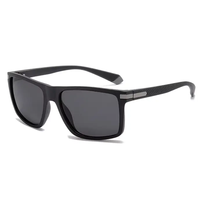 Lunettes de soleil carrées anti-absorbe ouissement pour hommes, lunettes de soleil avec dioptries, c