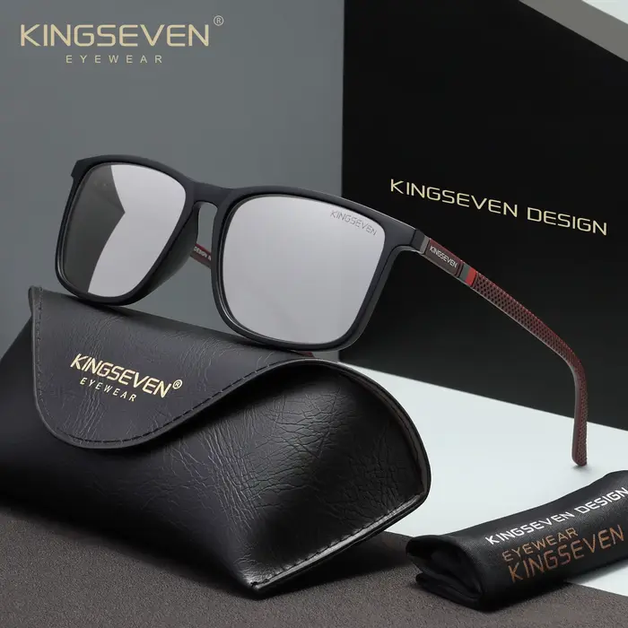 KINGSEVEN mode polarisé hommes femmes lunettes de soleil UV400 protéger Casaul Rectangle lunettes de