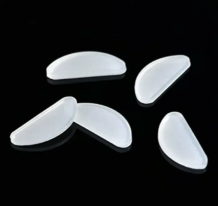 5 paires de plaquettes nasales adhésives en Silicone, antidérapantes, transparentes, fines, noires, 