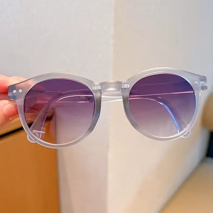 Lunettes de soleil colorées pour enfants, monture ronde pliable, pour garçons et filles, oculaire ul