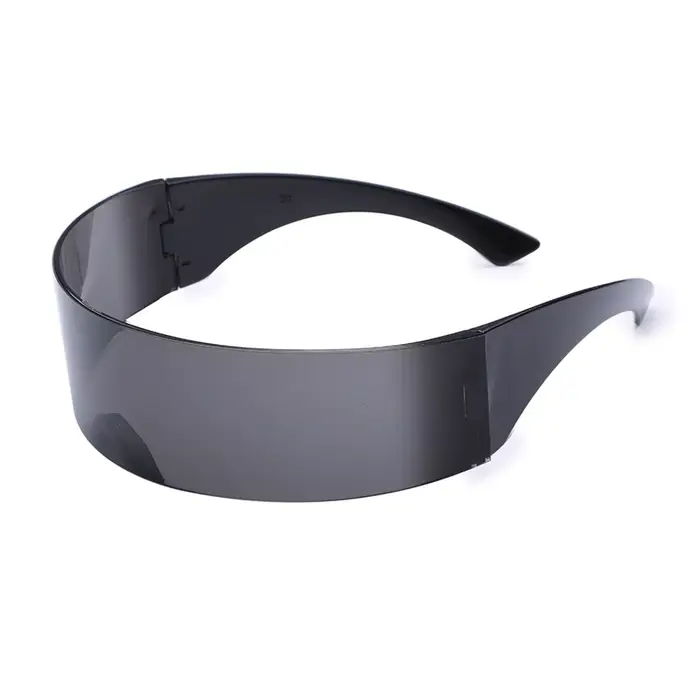 Futuriste étroit cyclope visière lunettes de soleil Laser lunettes hommes UV400 lunettes de soleil p