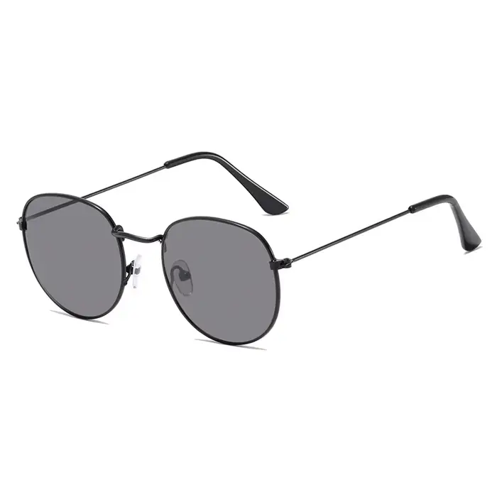 Lunettes de soleil rondes hommes Vintage lunettes de soleil en métal pour femmes marque de luxe lune