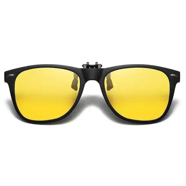 Lunettes de soleil polarisées à Clip pour hommes, pour conducteur de voiture, Vision nocturne, Anti-
