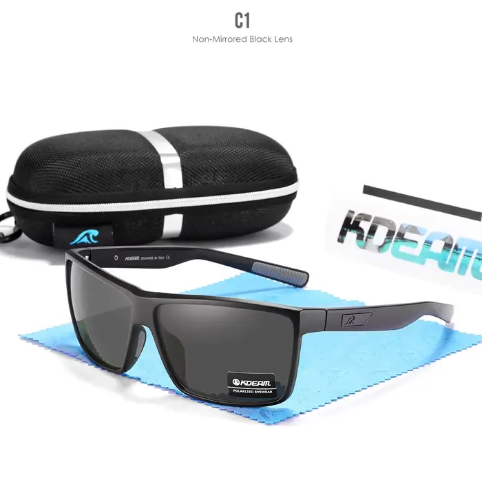 KDEAM-Lunettes de soleil polarisées à 100% ° KD029, protection UV, charnière à ressort intégrale et 