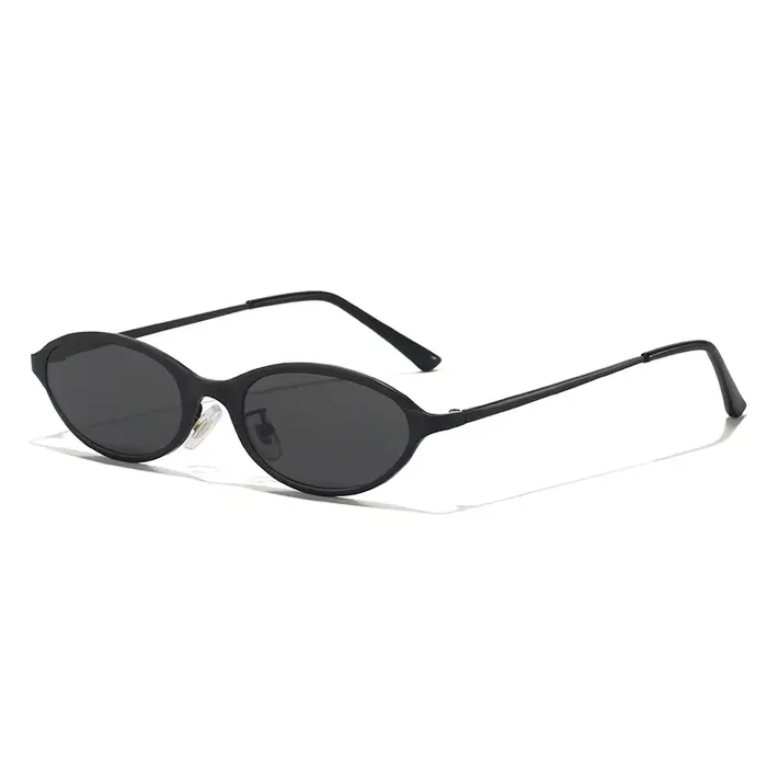 Lunettes de soleil rétro polyvalentes à monture ovale, lunettes de soleil tendance rétro pour la con