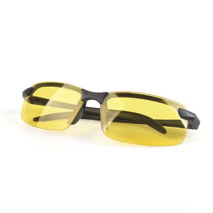 Lunettes de Vision nocturne hommes Anti-éblouissement conduite demi-monture lunettes de soleil pour 