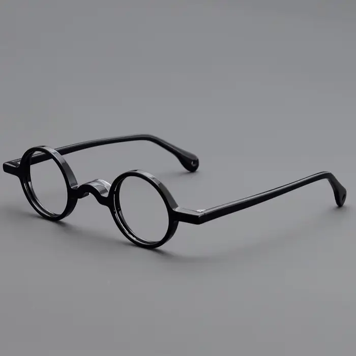 Lunettes optiques rondes en Fiber d'acétate, petites montures optiques Anti-lumière bleue, mode rétr