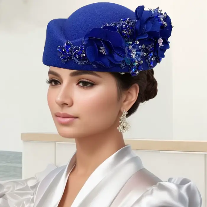 Chapeaux de mariage rétro, Cocktail, soirée, danse, hôtesse arabe, casquette blanche, casquette de C