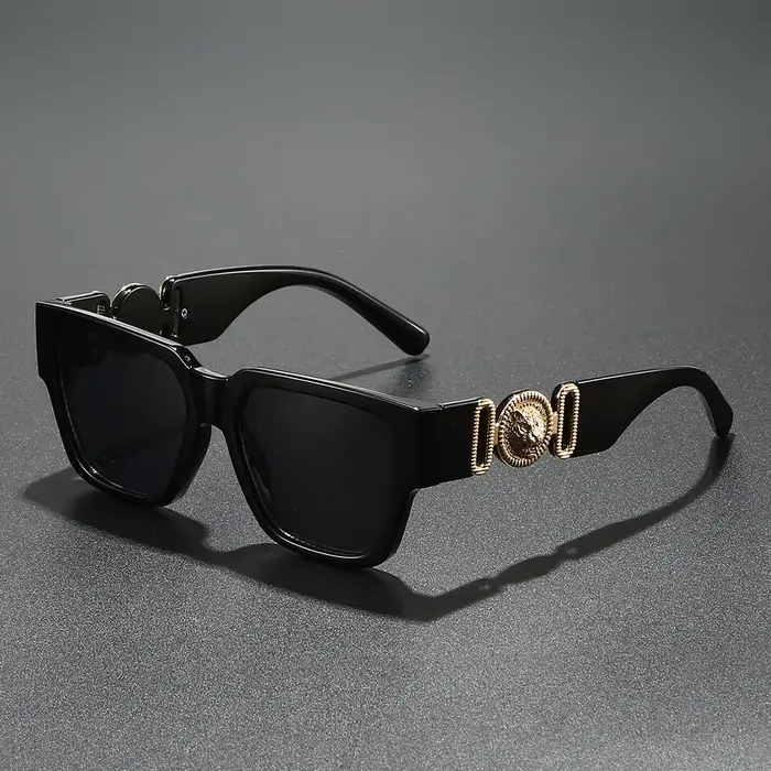 Nouvelles Lunettes de Soleil de Luxe 2025 pour Hommes et Femmes, Modèle Carré Lion, Designer de Marq