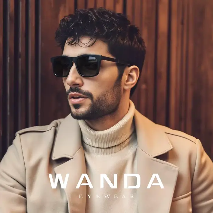 BLMUSA carré grand cadre 2-en-1 lunettes magnétiques hommes mode optique multifocale Prescription