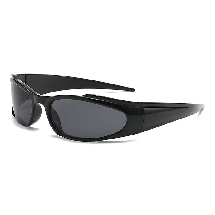 Y2k – lunettes de soleil Vintage Punk pour hommes et femmes, verres miroir ovales rétro, lunettes de