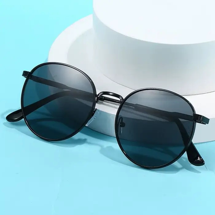 Lunettes de soleil rondes vintage pour femmes et hommes