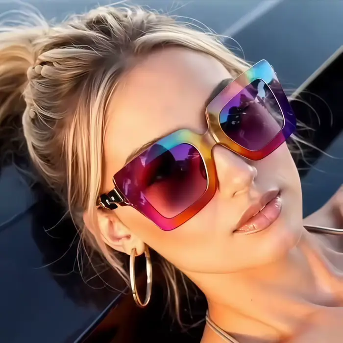 Lunettes de soleil tendance pour hommes et femmes, style rétro européen et américain, polyvalentes, 