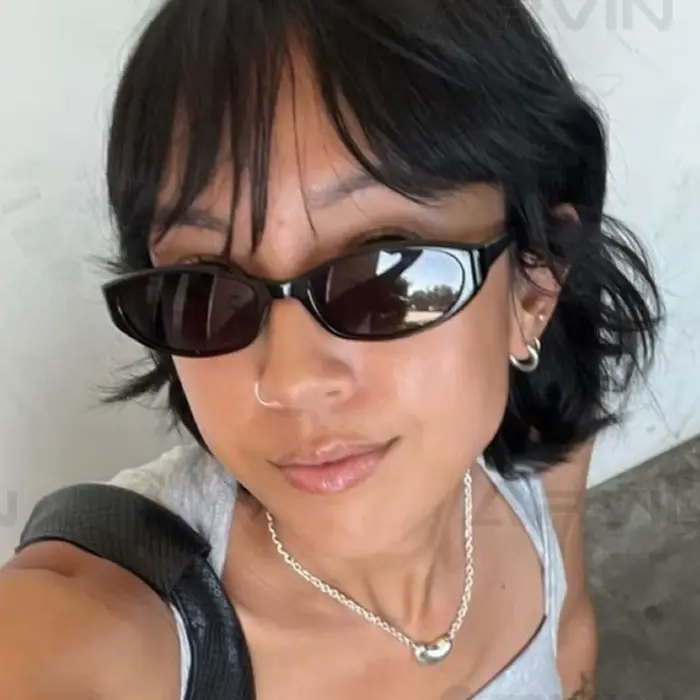 Lunettes de soleil œil de chat mignonnes à petite monture pour femmes