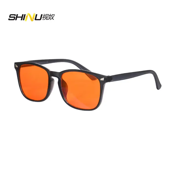 SHINU – lunettes teintées Orange, blocage de la lumière bleue, lentille Orange, Anti-Fatigue, monture à la mode, unisexe, pour jeux sur ordinateur