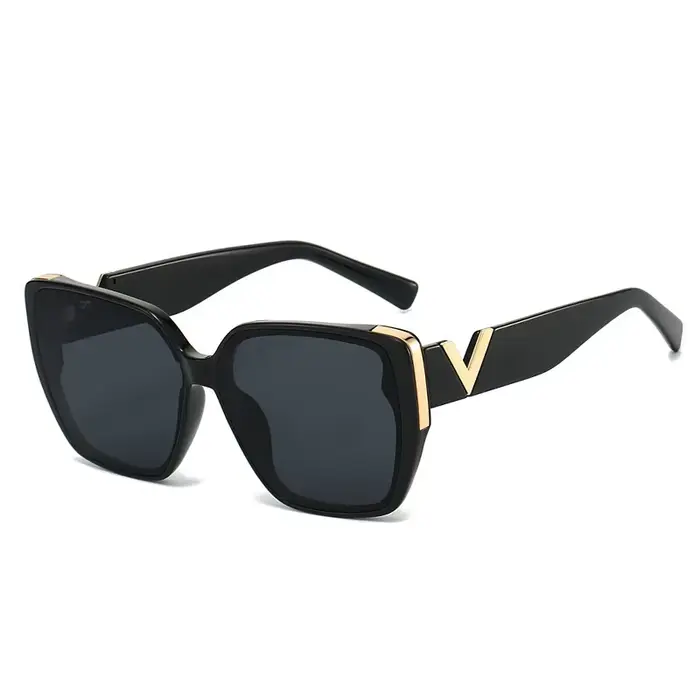 Lunettes de soleil de luxe pour hommes et femmes, grand carré, pour Shopping en plein air, voyage de
