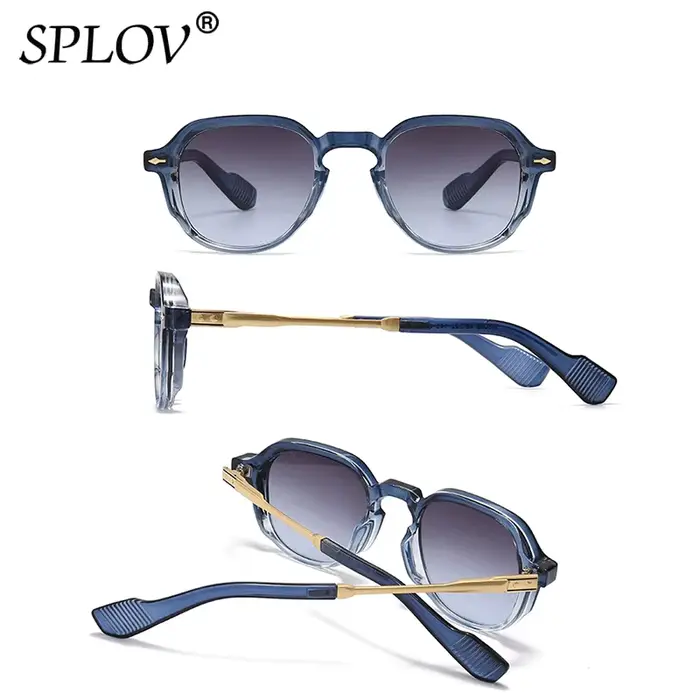 Nouvelles lunettes de soleil de luxe pour hommes femmes mode dégradé nuances marque concepteur Rivets conduite
